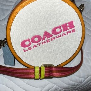 Coach Round Purse Leather Crossbody